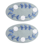 2 Retro Floral Hair Clips - Children's Hair Accessories