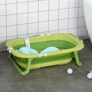 Cute Crocodile Foldable Baby Bathtub with Soft Cushion