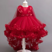Girls High-Low Butterfly Party Dress