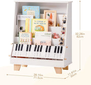 Kids Bookshelf with Toy Storage