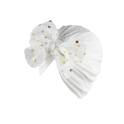 Lovely Shiny Bowknot Baby Hat: Cute Solid Color Turban