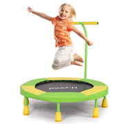 Mini trampolín para niños, 36'' rebotador con manija de espuma, borde acolchado seguro y marco de acero duradero, trampolín de ejercicio interior para niños pequeños