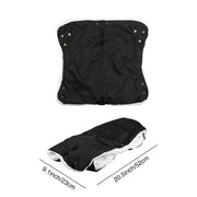 Manopla para cochecito de invierno, cubre manos impermeable con forro de felpa, ajuste universal para cochecitos con manillar único (negro)