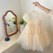 Girls Champagne Sequin Dress β Elegant Party Princess Outfit