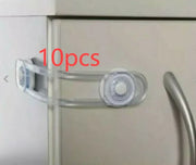 Candados de seguridad para gabinetes infantiles (paquete de 15) - Correas flexibles, adhesivo fuerte para cajones, refrigerador y armarios