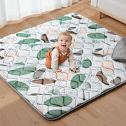 Tapete de gateo para bebés de lujo extra grueso (50x50 pulgadas) - Lavable a máquina, cojín de seguridad superior antideslizante para uso en corral