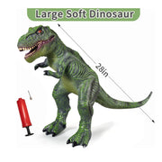 Gran dinosaurio inflable para niños y niñas - Tiranosaurio Rex de 28" de juguete suave de dinosaurio para niños de 3-5 años, regalos para fiestas de dinosaurios para niños pequeños