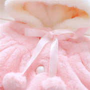 Hooded Girls' Cartoon Sweater Shawl