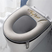 Universal Toilet Seat Cover Soft Removable Zipper With Flip LidHandle