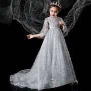 Girls Overall Sequin Royalty Style Gown