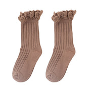 Hose Mid-calf Ruffle Socks For Girls