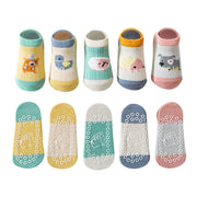 Set of Non-Skid Ankle Socks For Children