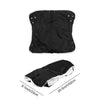 Manopla para cochecito de invierno, cubre manos impermeable con forro de felpa, ajuste universal para cochecitos con manillar único (negro)