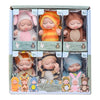 Set de mini muñecas reborn bebé (6 piezas), muñecas realistas de 11 cm con trajes de animales adorables, articulaciones móviles, regalo perfecto para niños de 3+ años