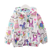Animal Cartoon Graffiti Windbreaker Hoodie Jacket
