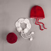 Conjunto de ganchillo con gorro para bebé, manta envolvente